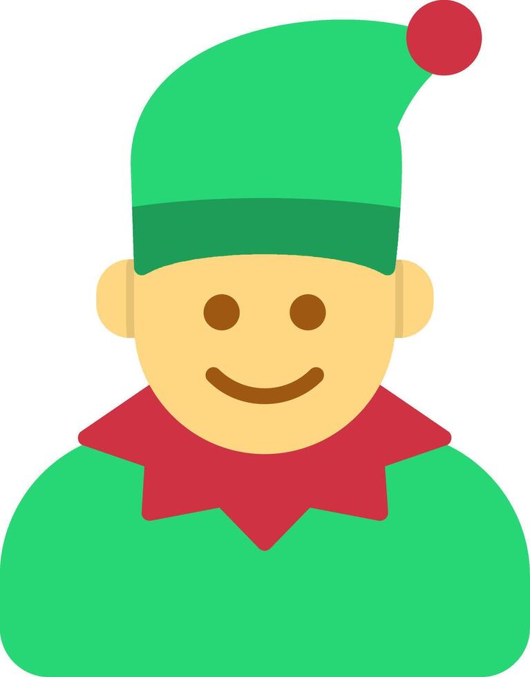 Elf Flat Icon vector