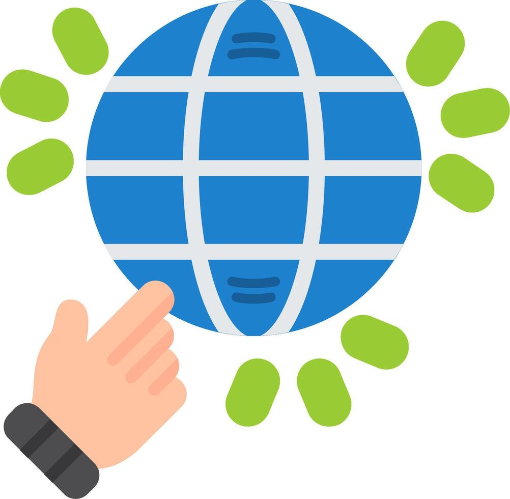 Global Services Flat Icon vector