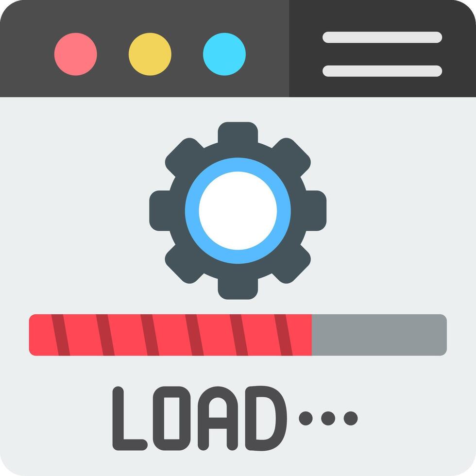Load Flat Icon vector
