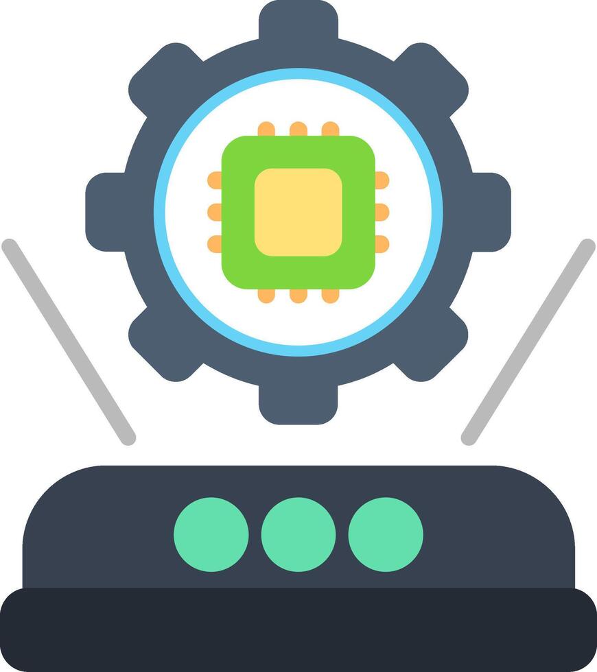 Hologram Flat Icon vector