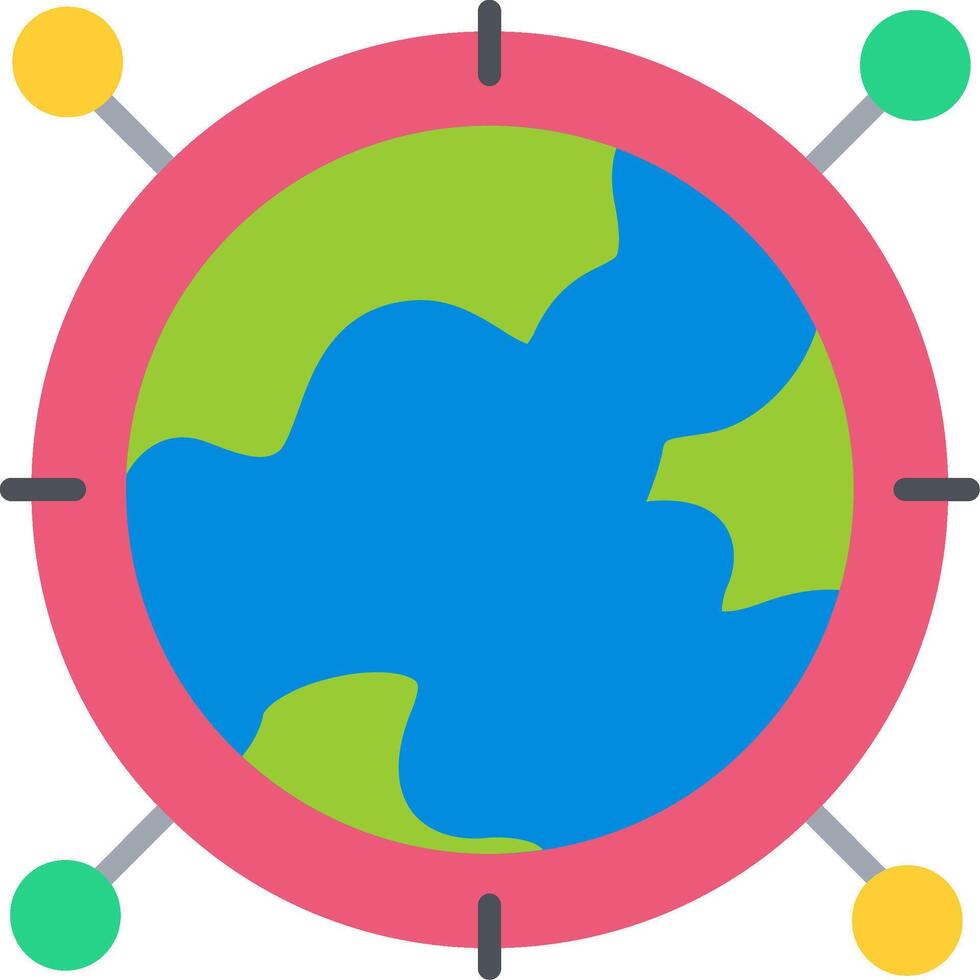 Network Flat Icon vector