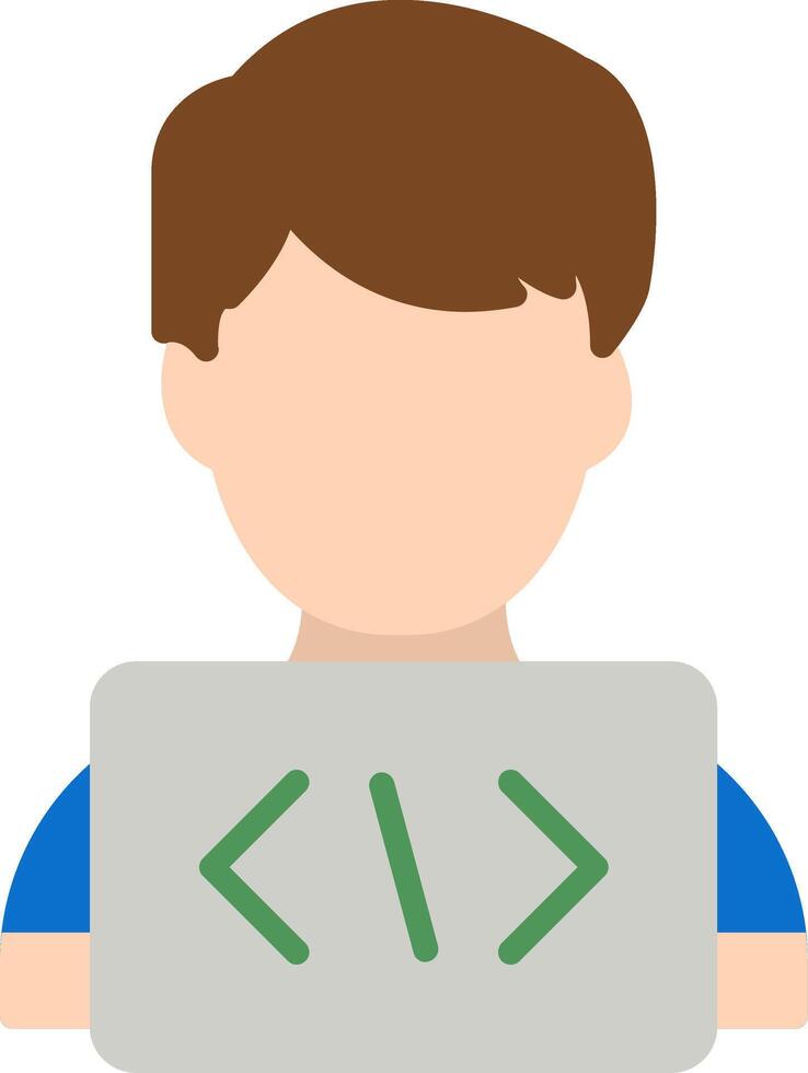 Programmer Flat Icon vector
