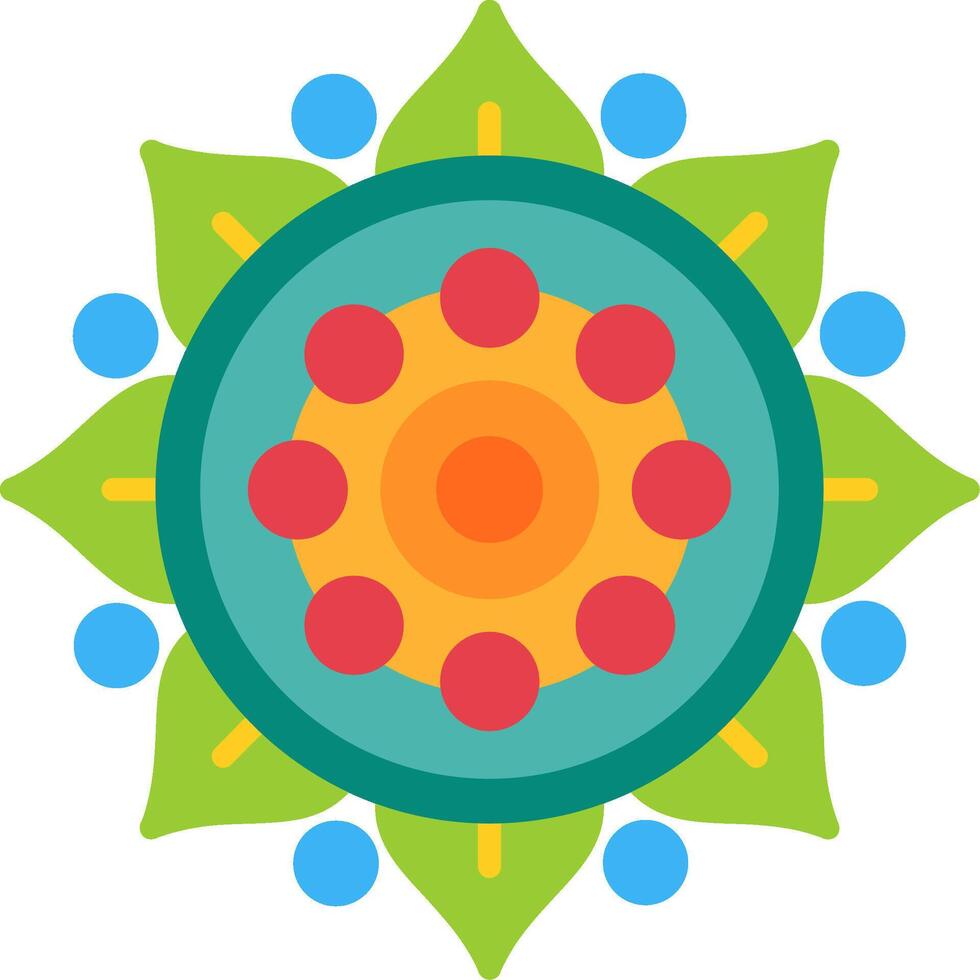 Mandala Flat Icon vector