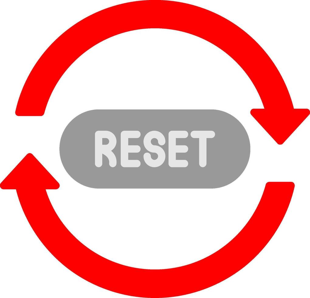 Reset Flat Icon vector