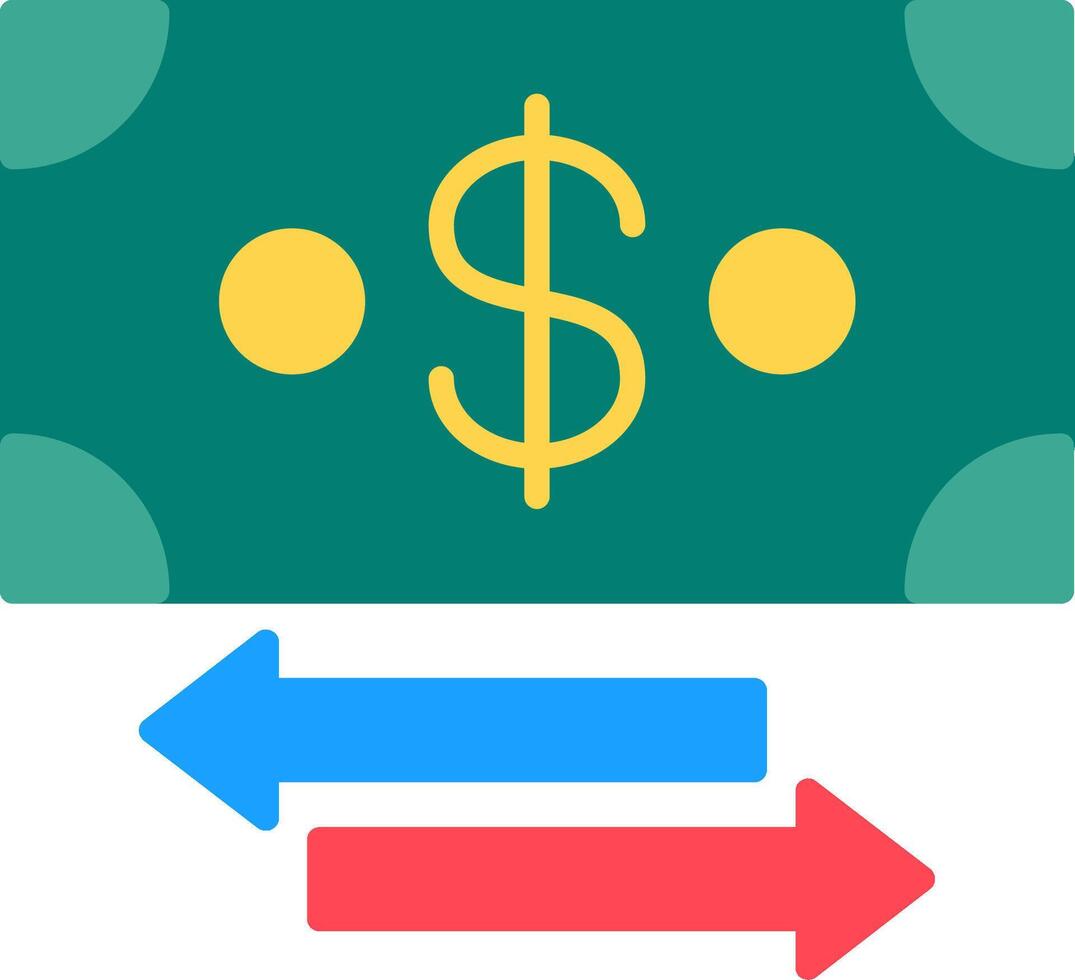 Cash Flow Flat Icon vector