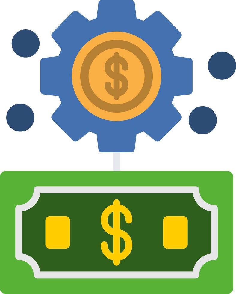 Cash Flat Icon vector