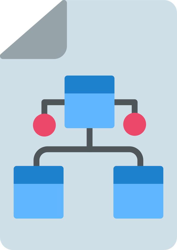 Data Model Flat Icon vector