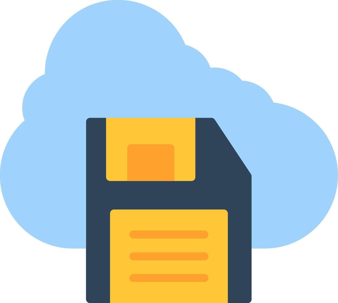 Cloud Storage Flat Icon vector