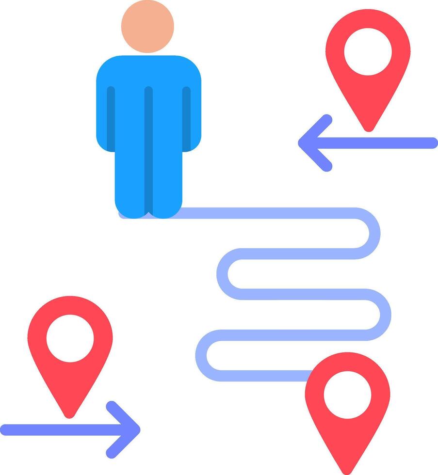 Distance Flat Icon vector