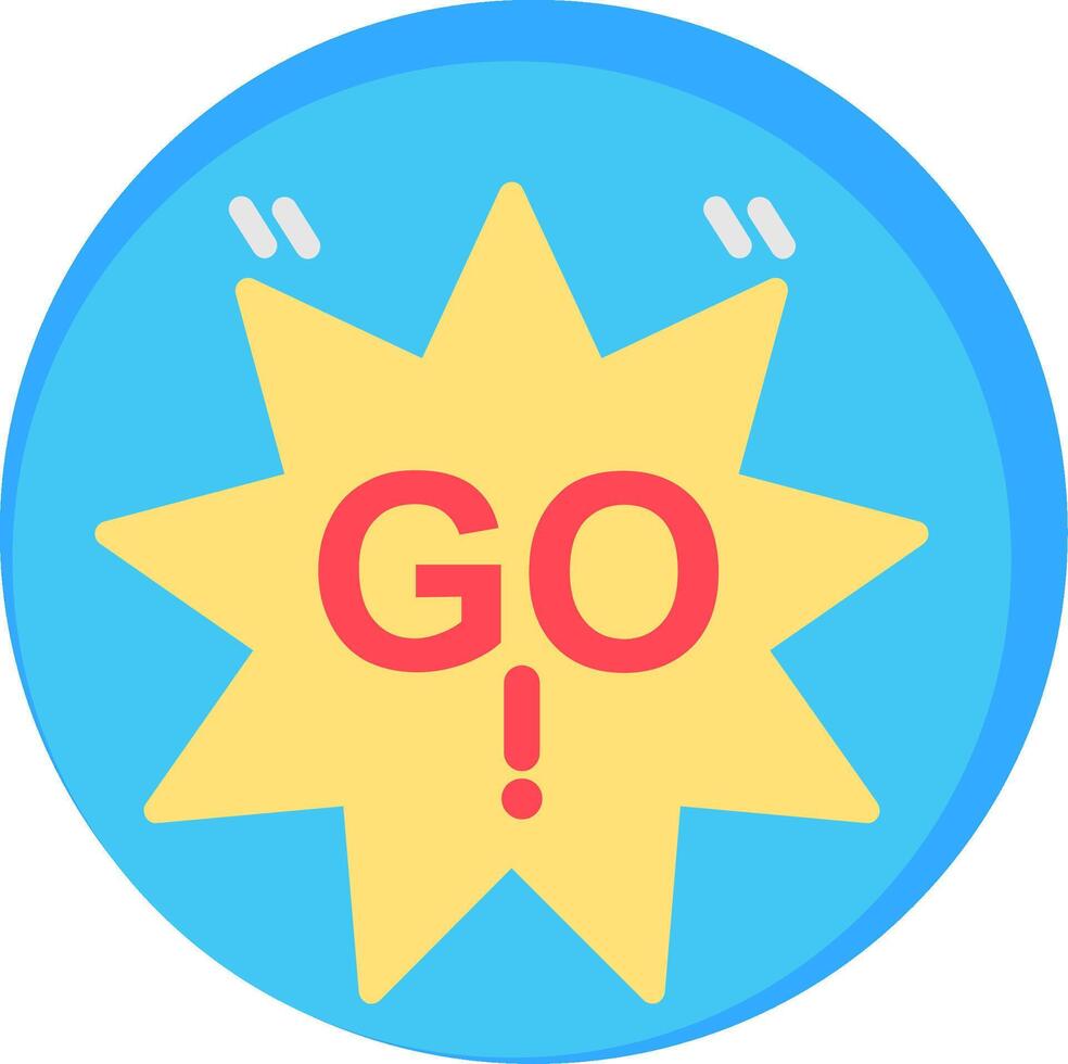 Go Flat Icon vector