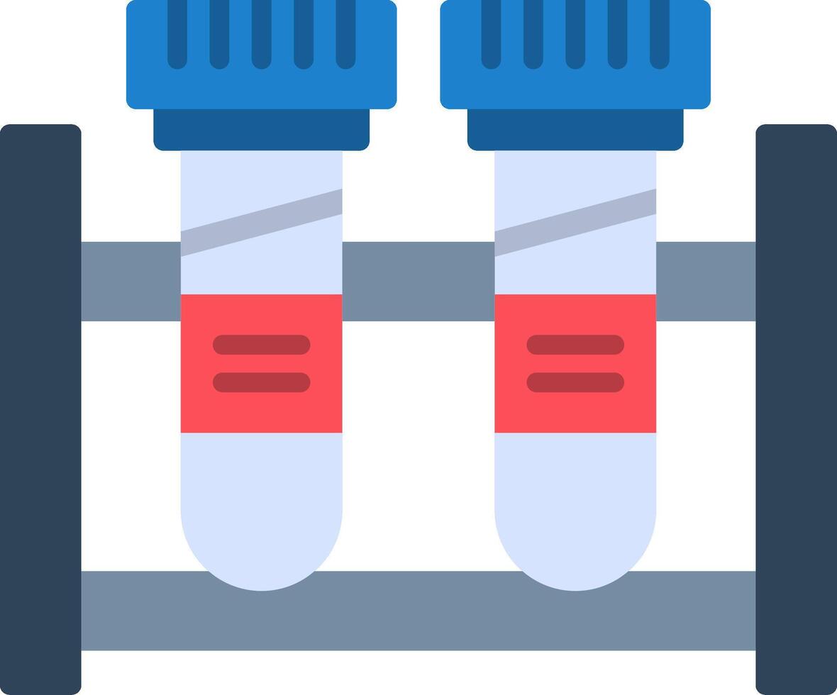 Test Tube Flat Icon vector