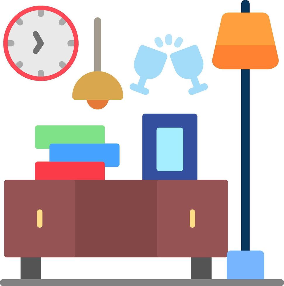 Sideboard Flat Icon vector