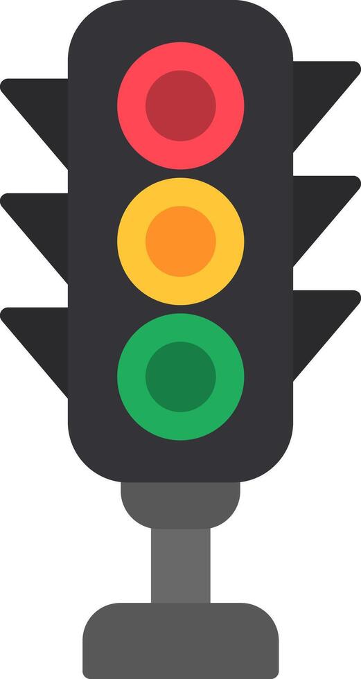 Traffic Light Flat Icon vector