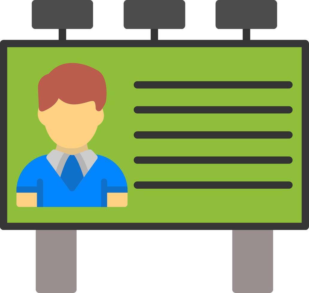 Billboard Flat Icon vector