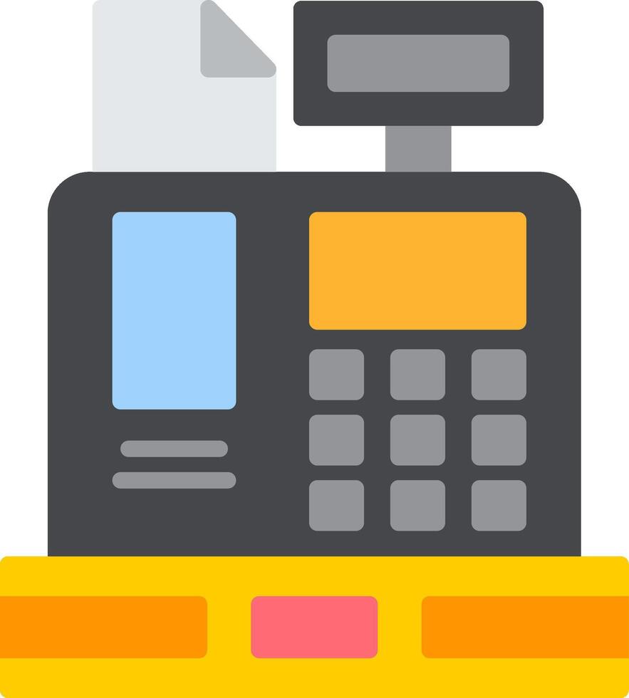 Cashier Machine Flat Icon vector
