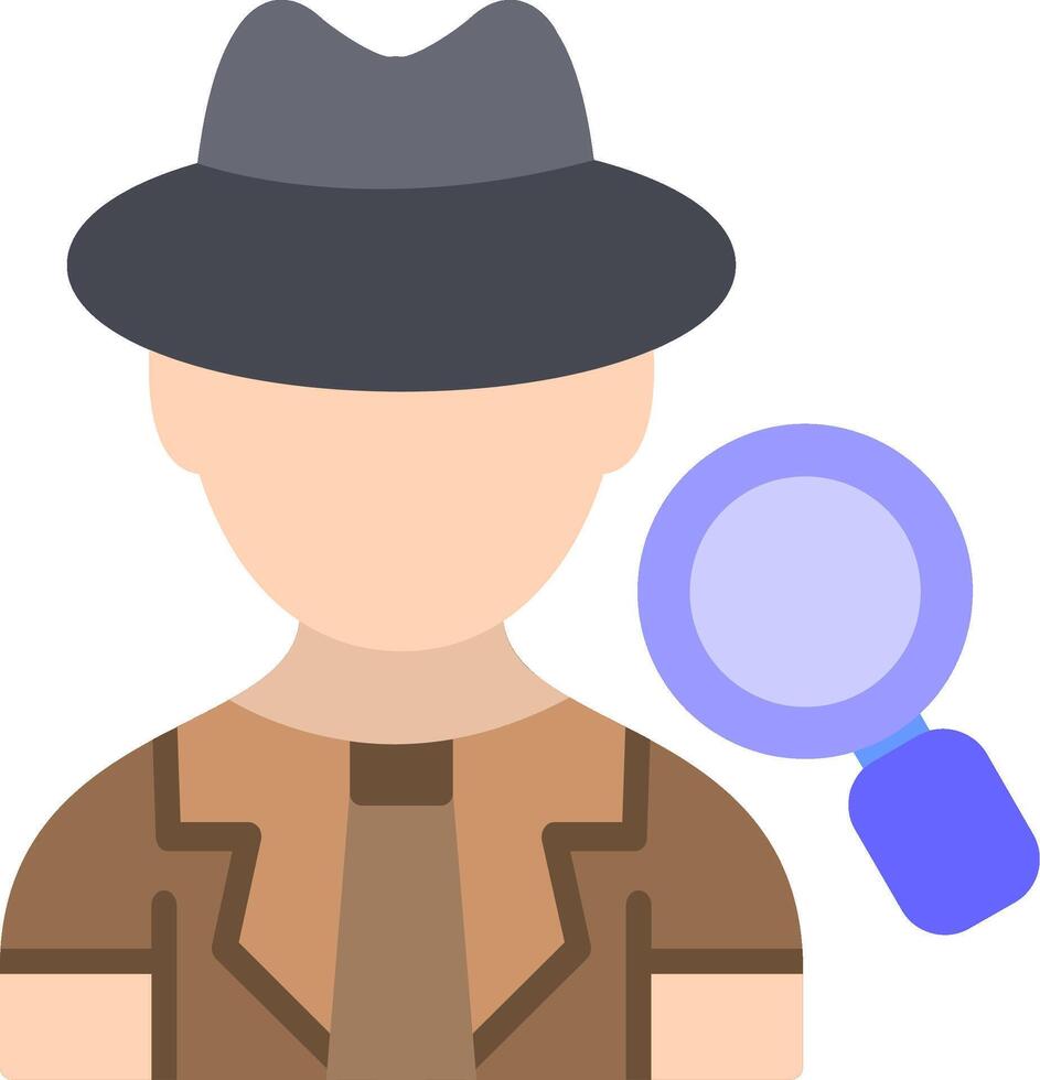 Detective Flat Icon vector