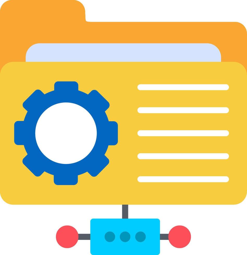 Data Storage Flat Icon vector