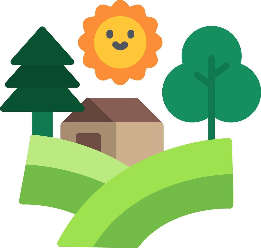 Field Flat Icon vector