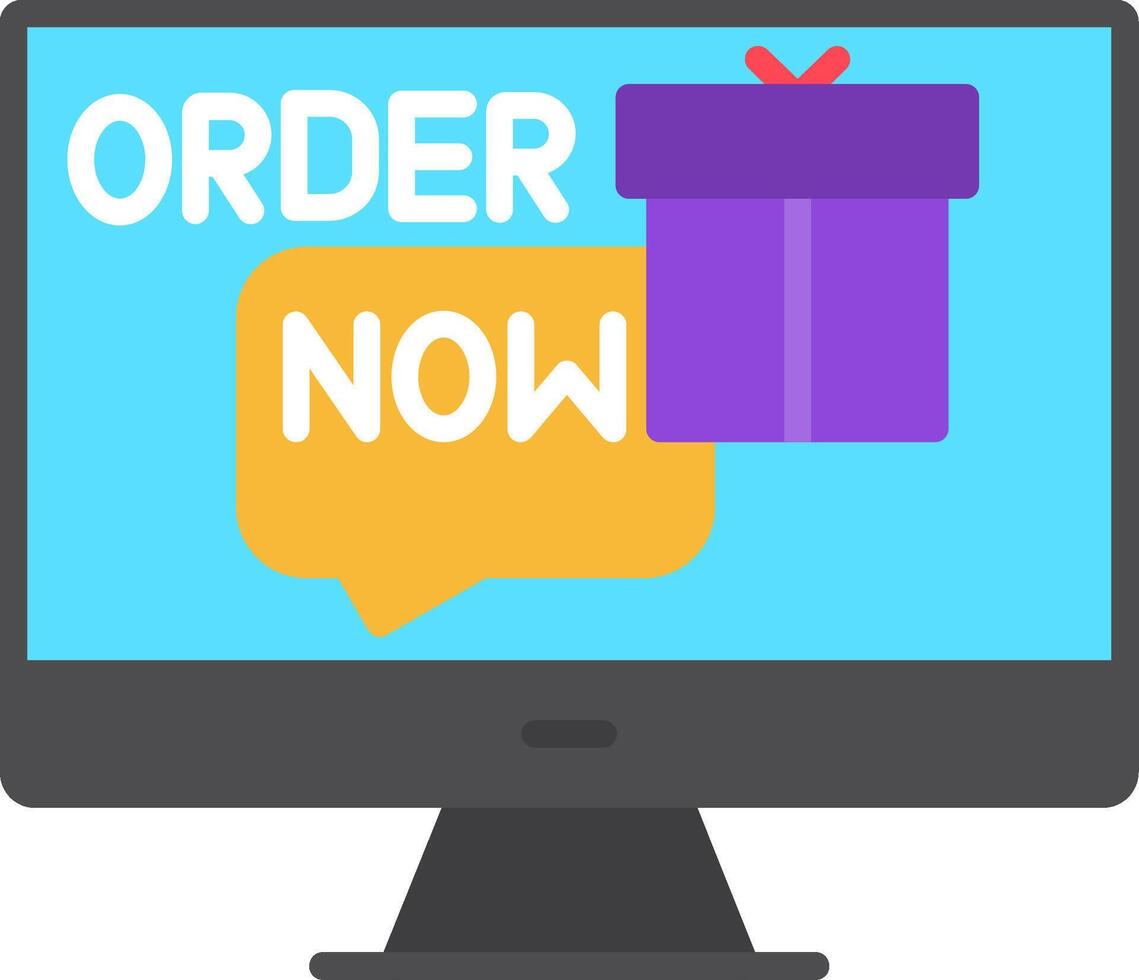 Order Now Flat Icon vector