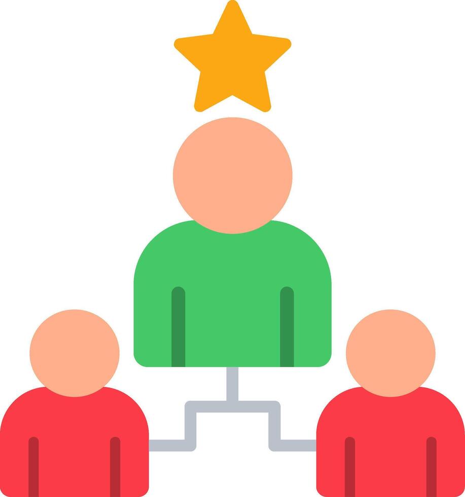 Team Leader Flat Icon vector