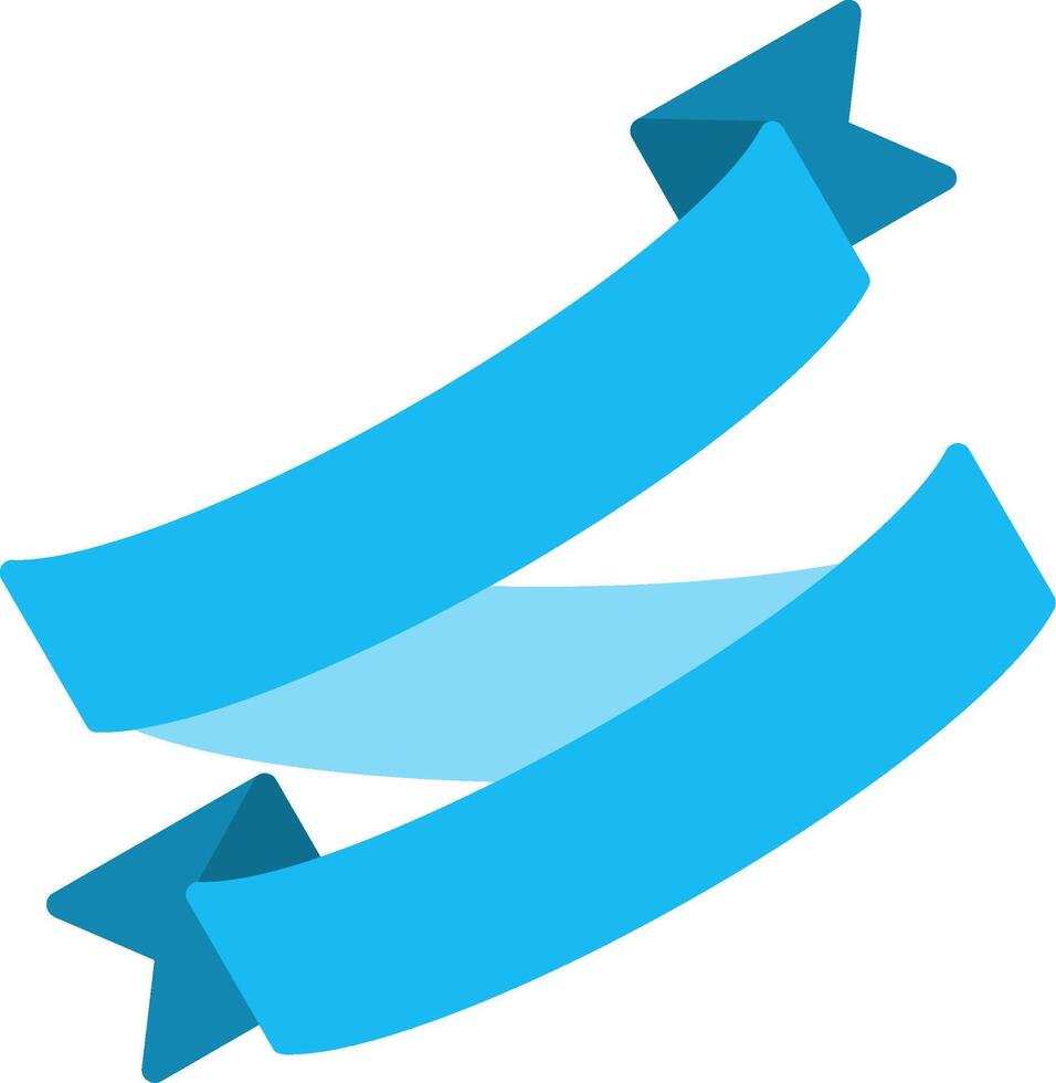 Ribbon Folds Flat Icon vector