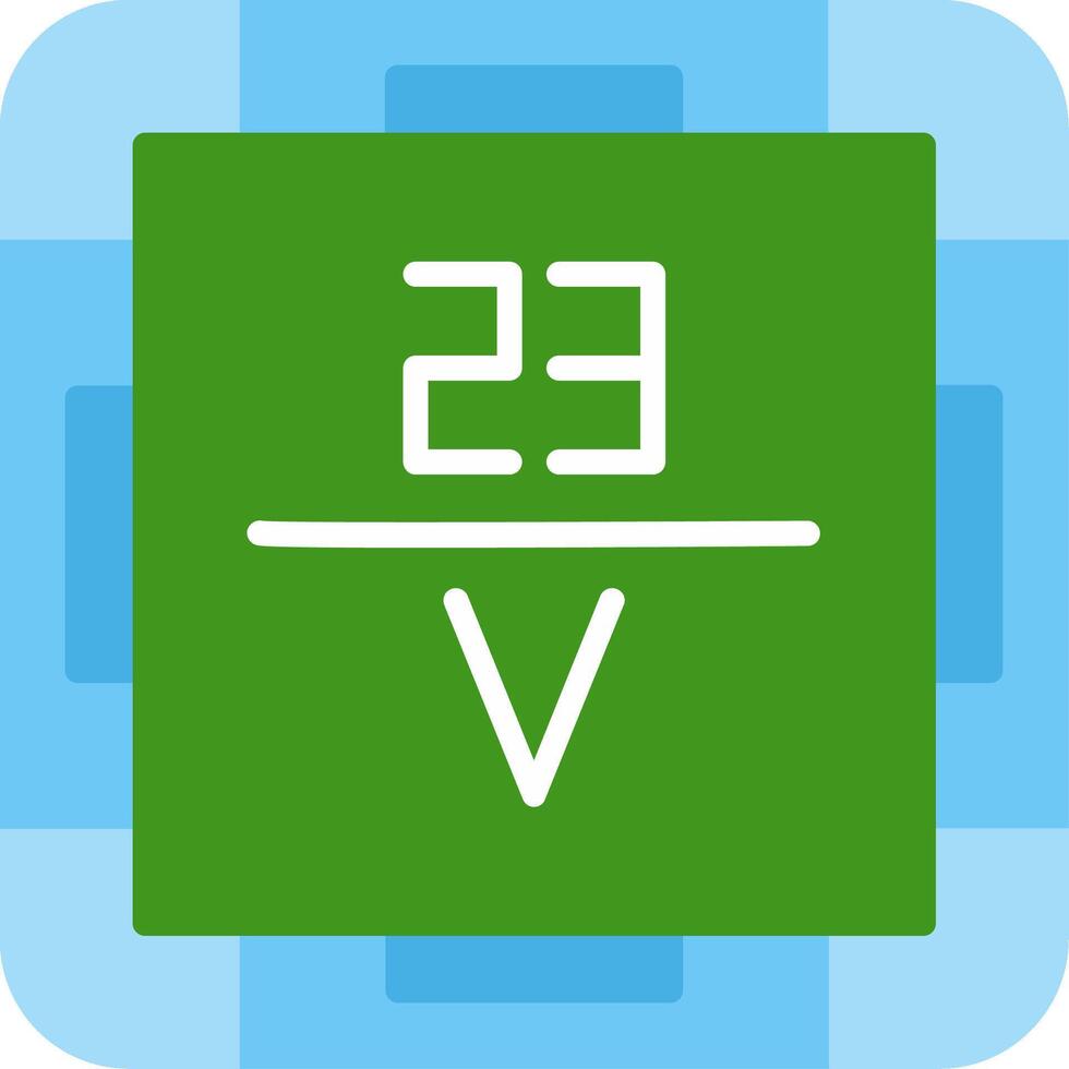 Vanadium Flat Icon vector
