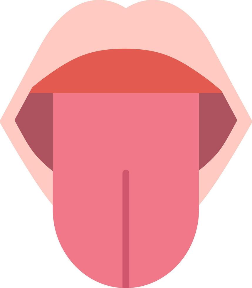 Tongue Flat Icon vector