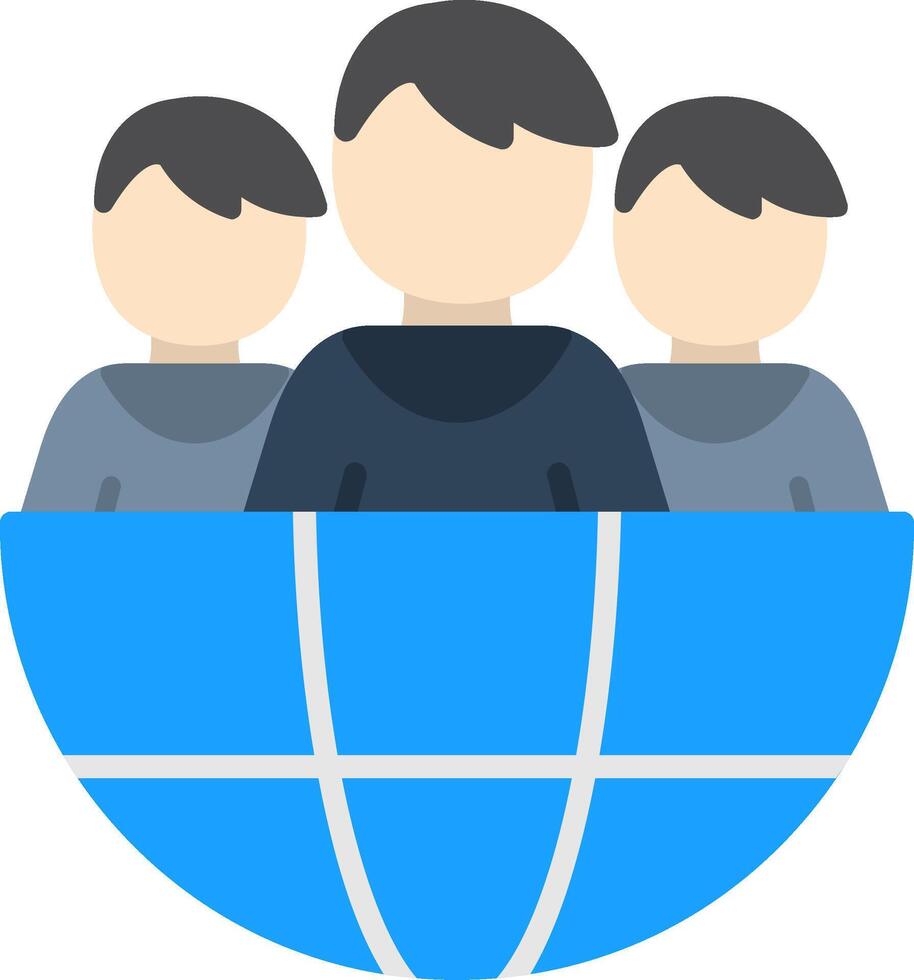 Society Flat Icon vector