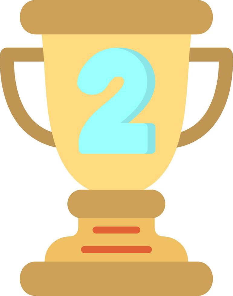 2nd Prize Flat Icon vector