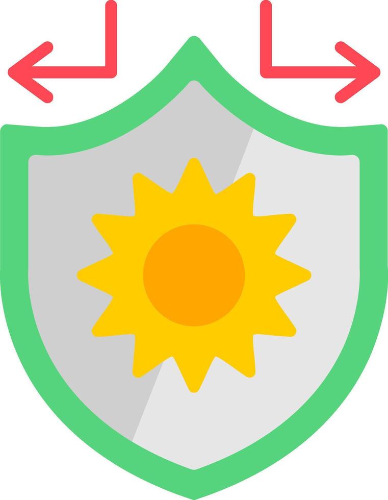 Sun Protection Flat Icon vector