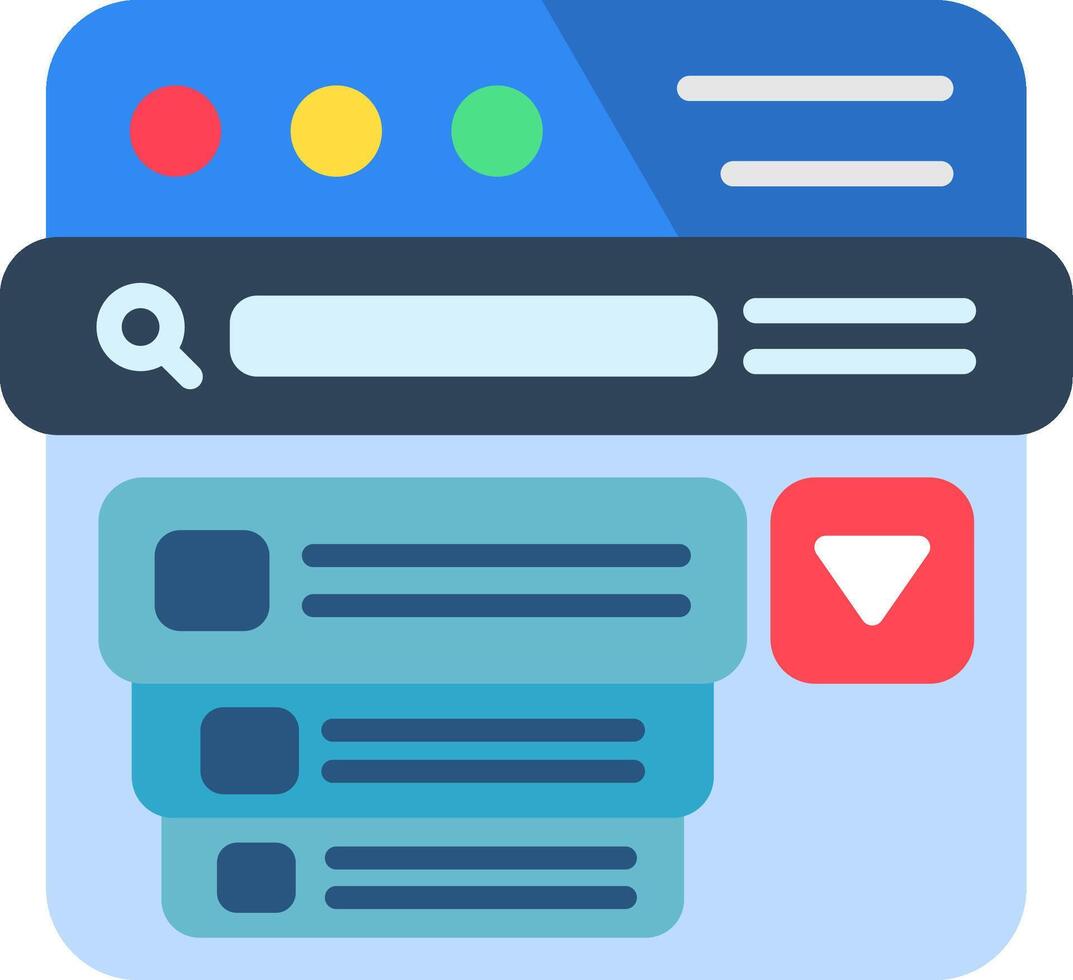 Drop Down Menu Flat Icon vector