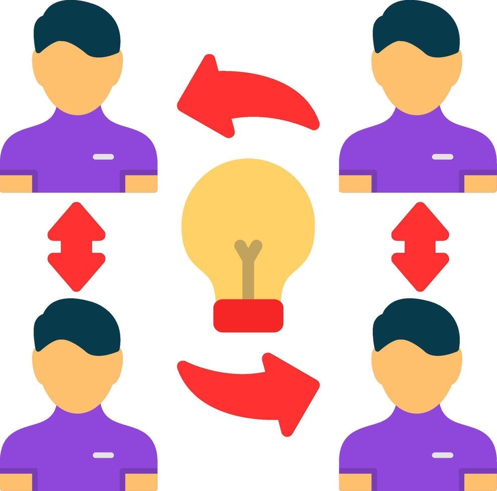 Collaboration Flat Icon vector