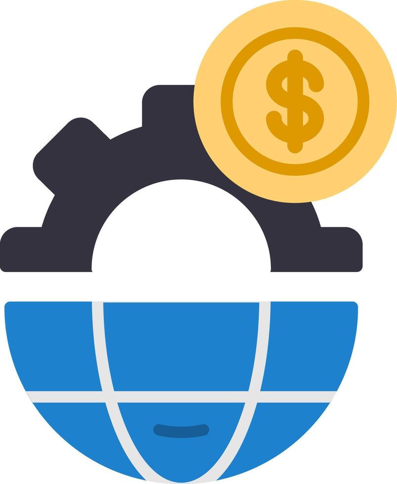 Global Services Flat Icon vector