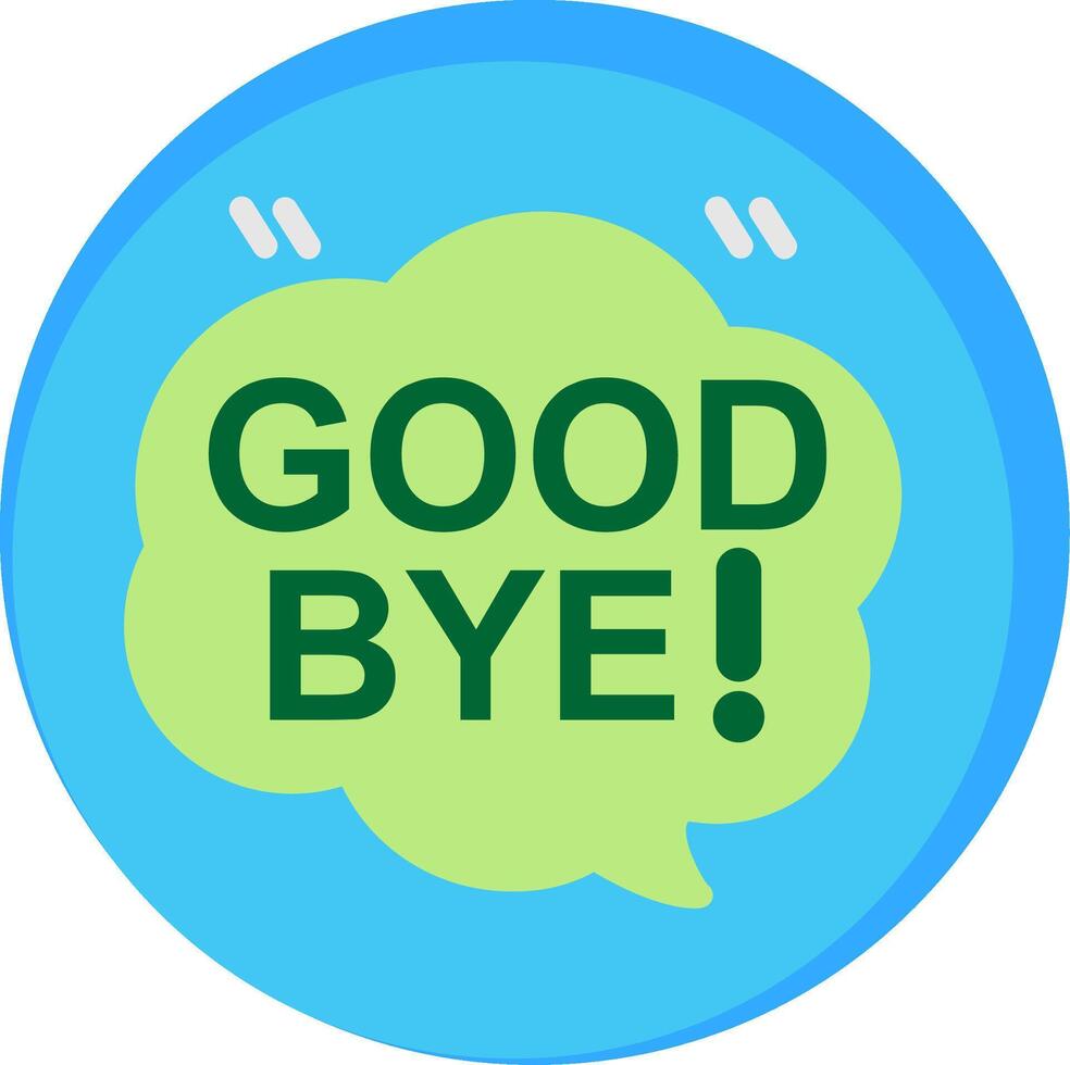 Good Bye Flat Icon vector
