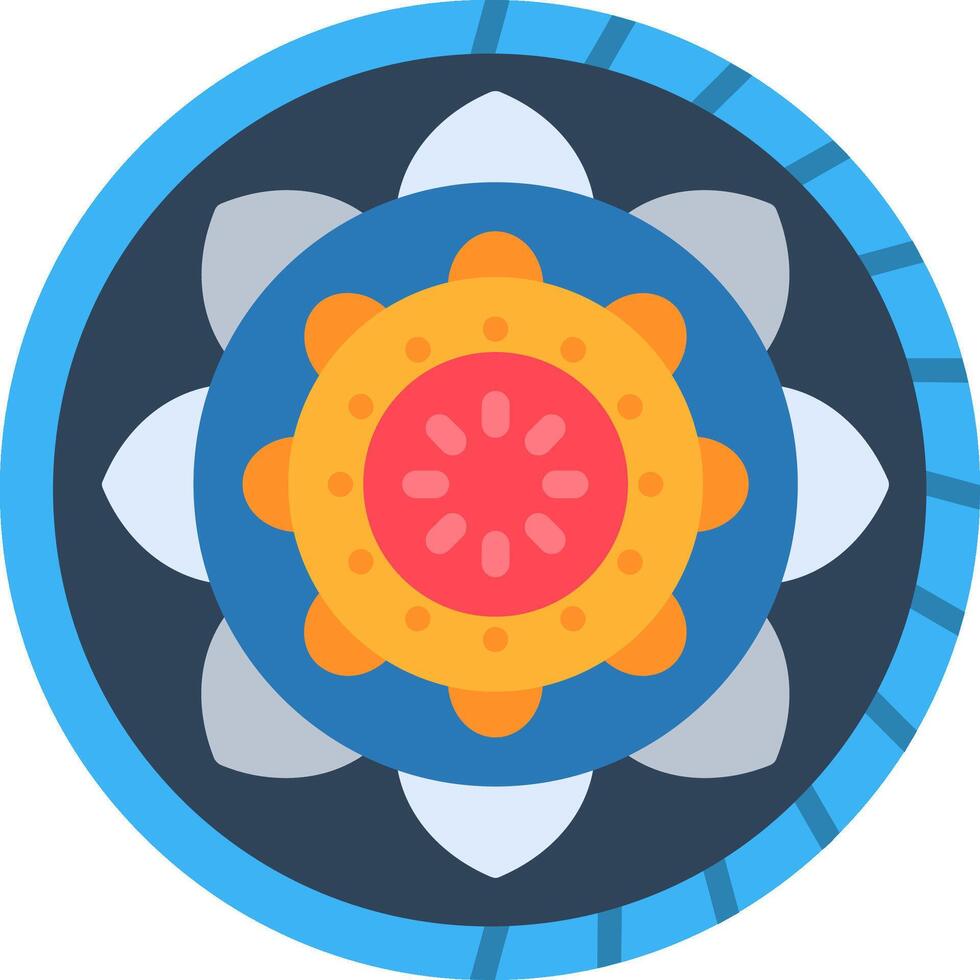 Mandala Flat Icon vector