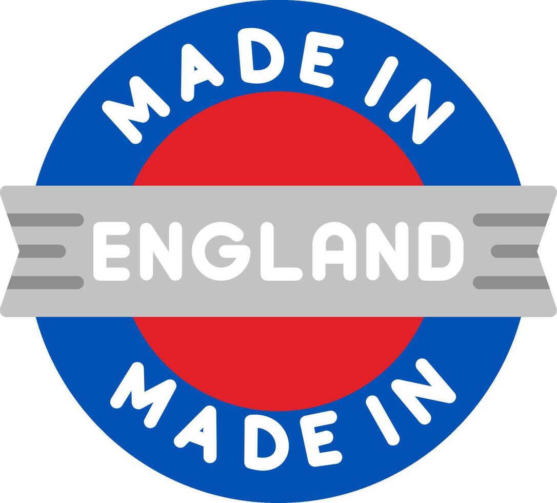 Made In England Flat Icon vector