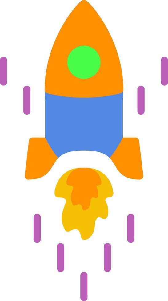 Rocket Flat Icon vector