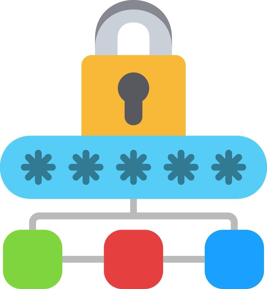 Private Network Flat Icon vector