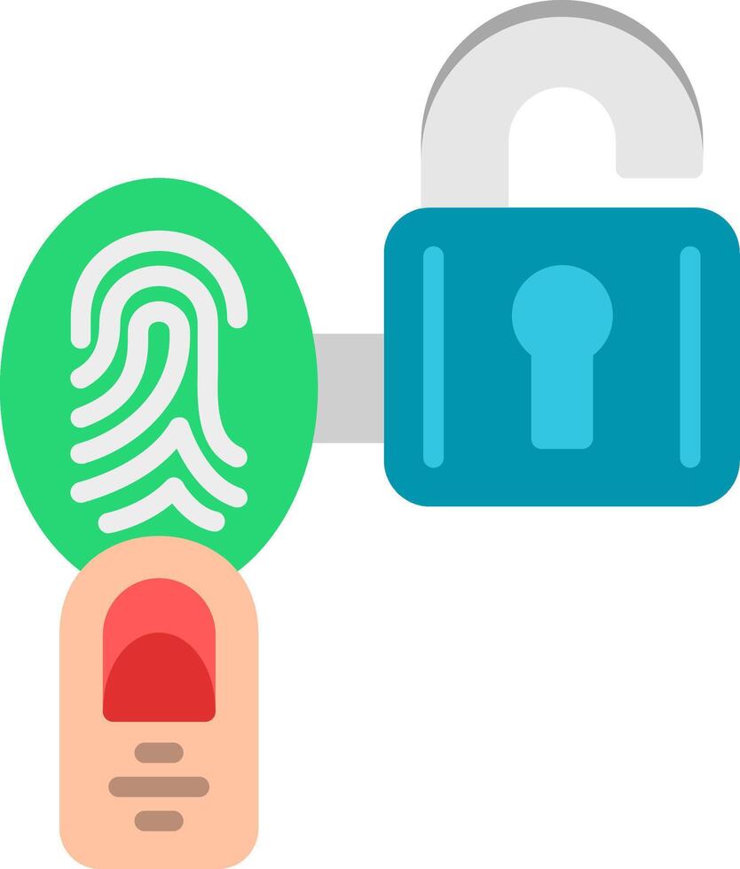 Unlocking Flat Icon vector