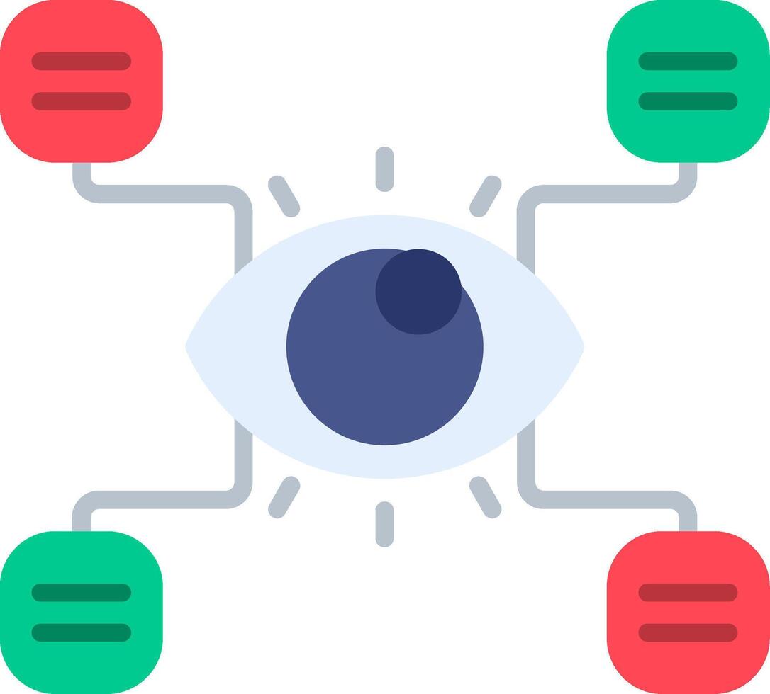 Visualization Flat Icon vector