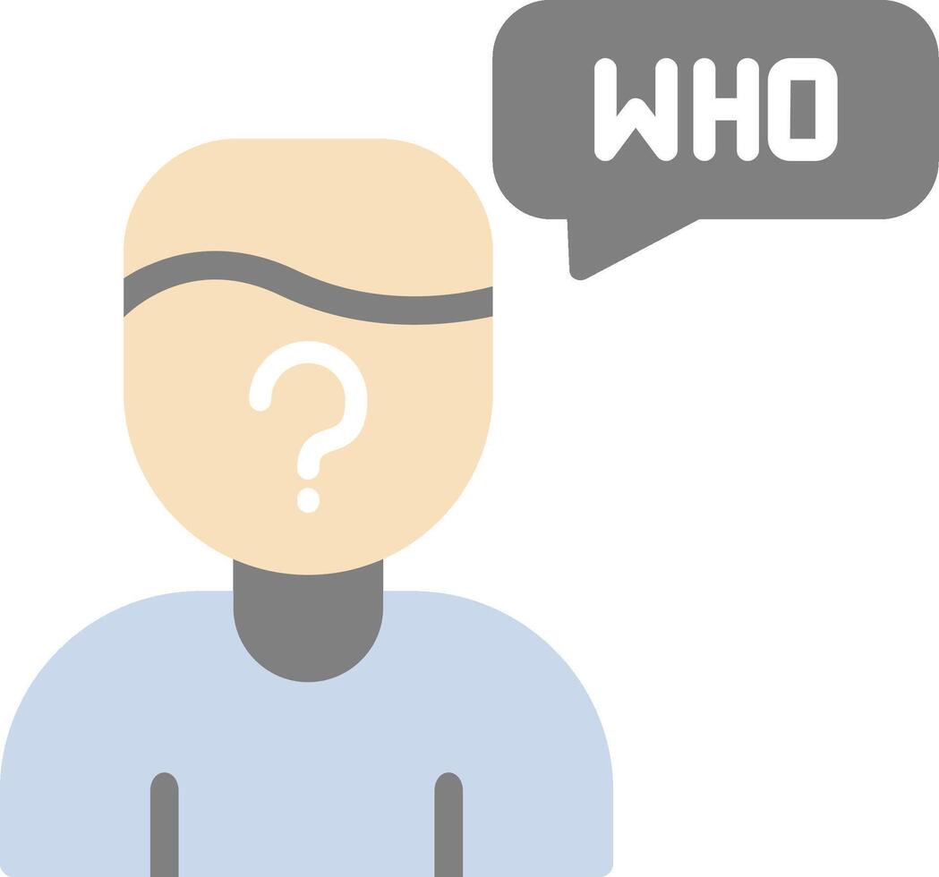 Who Flat Icon vector