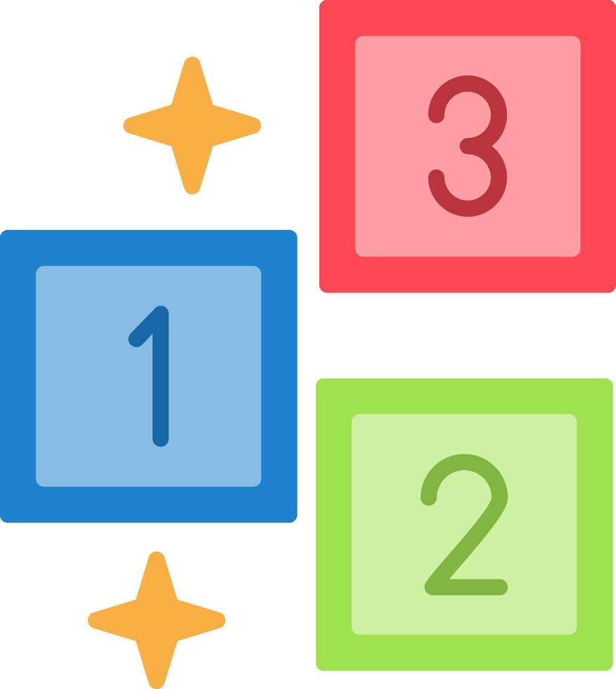 Blocks Flat Icon vector