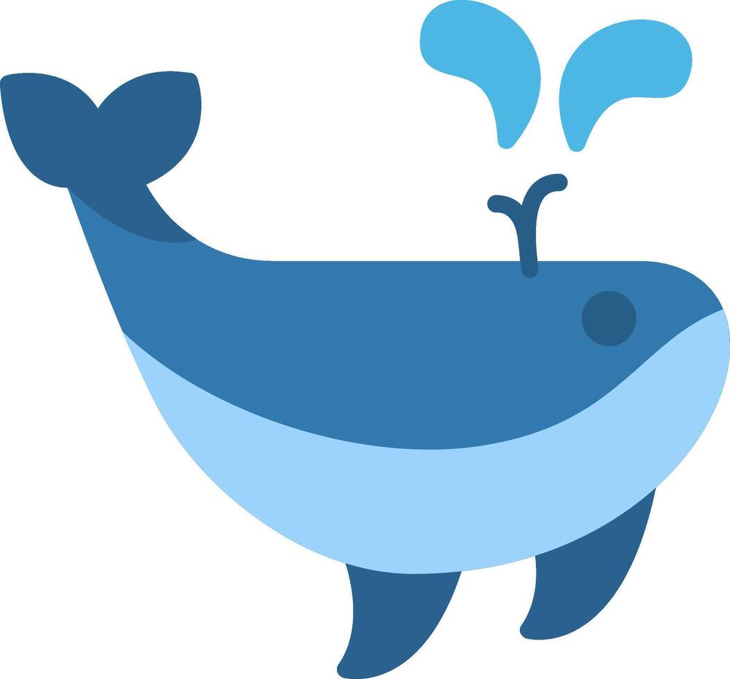Whale Flat Icon vector