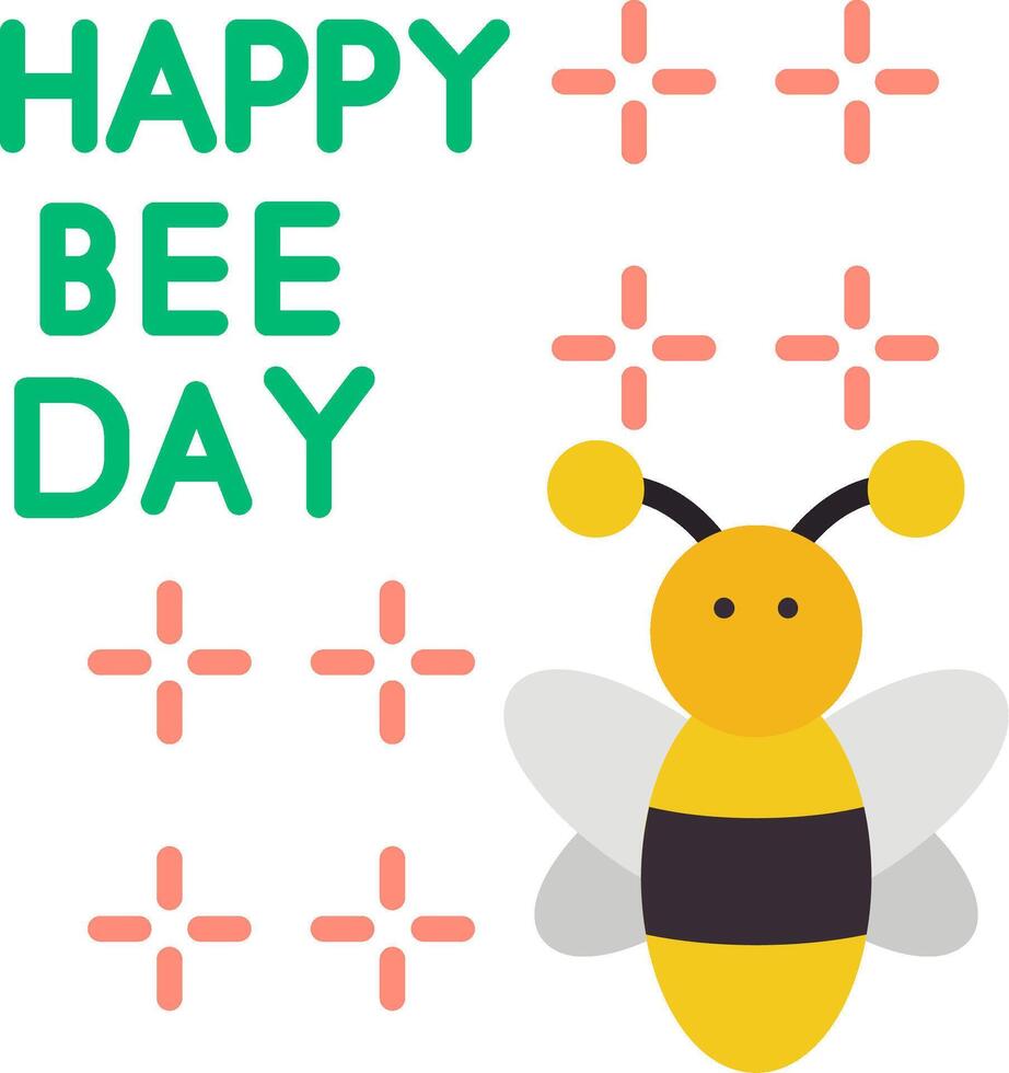 World Bee Day Flat Icon vector