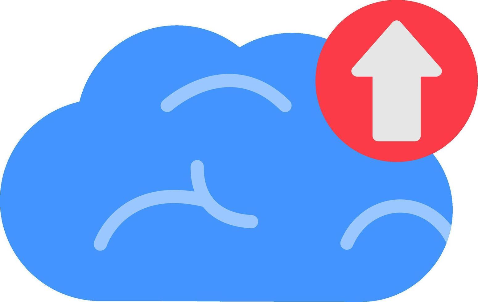Cloud Upload Flat Icon vector
