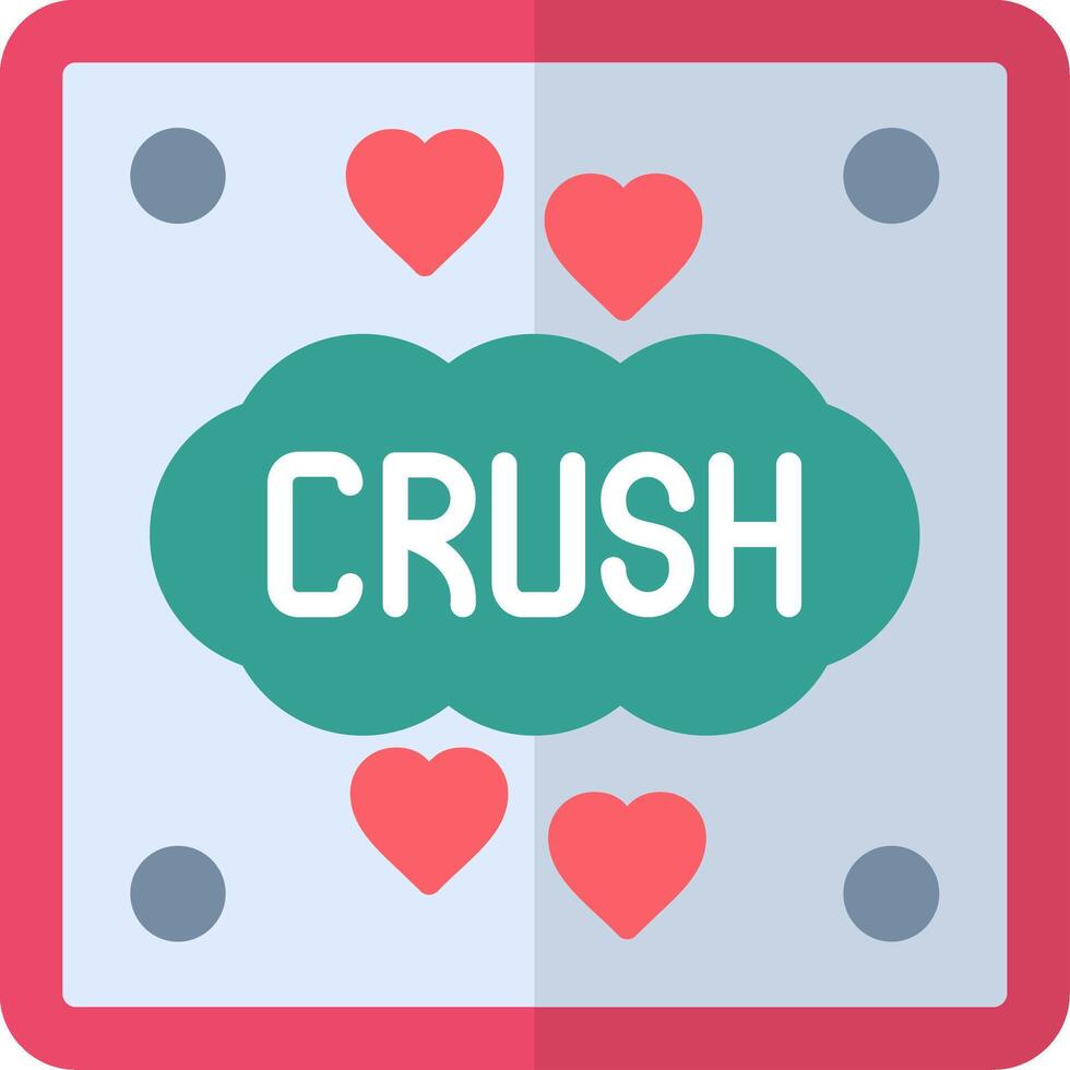 Crush Flat Icon vector