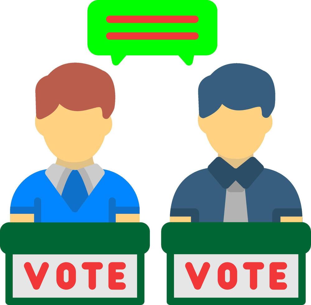 Debate Flat Icon vector