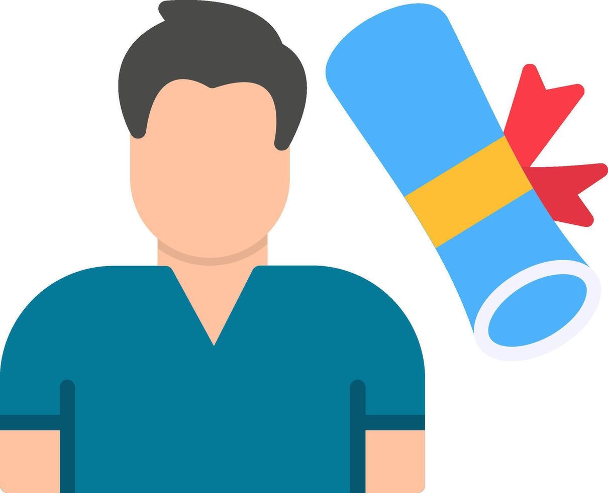 Graduation Flat Icon vector