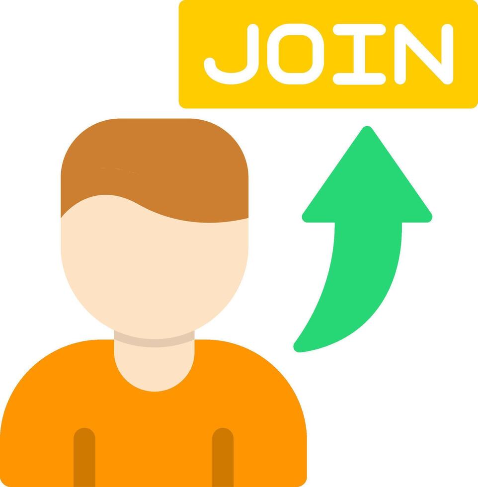 Join Flat Icon vector