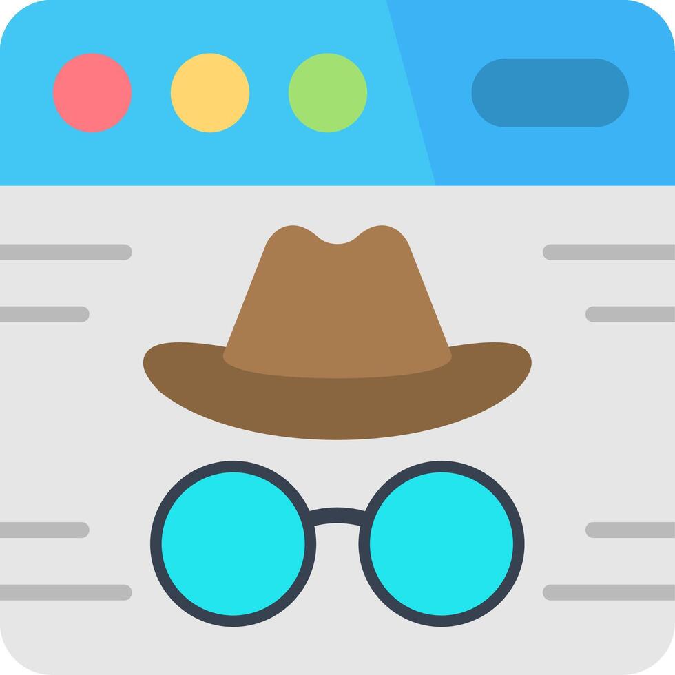 Incognito Flat Icon vector